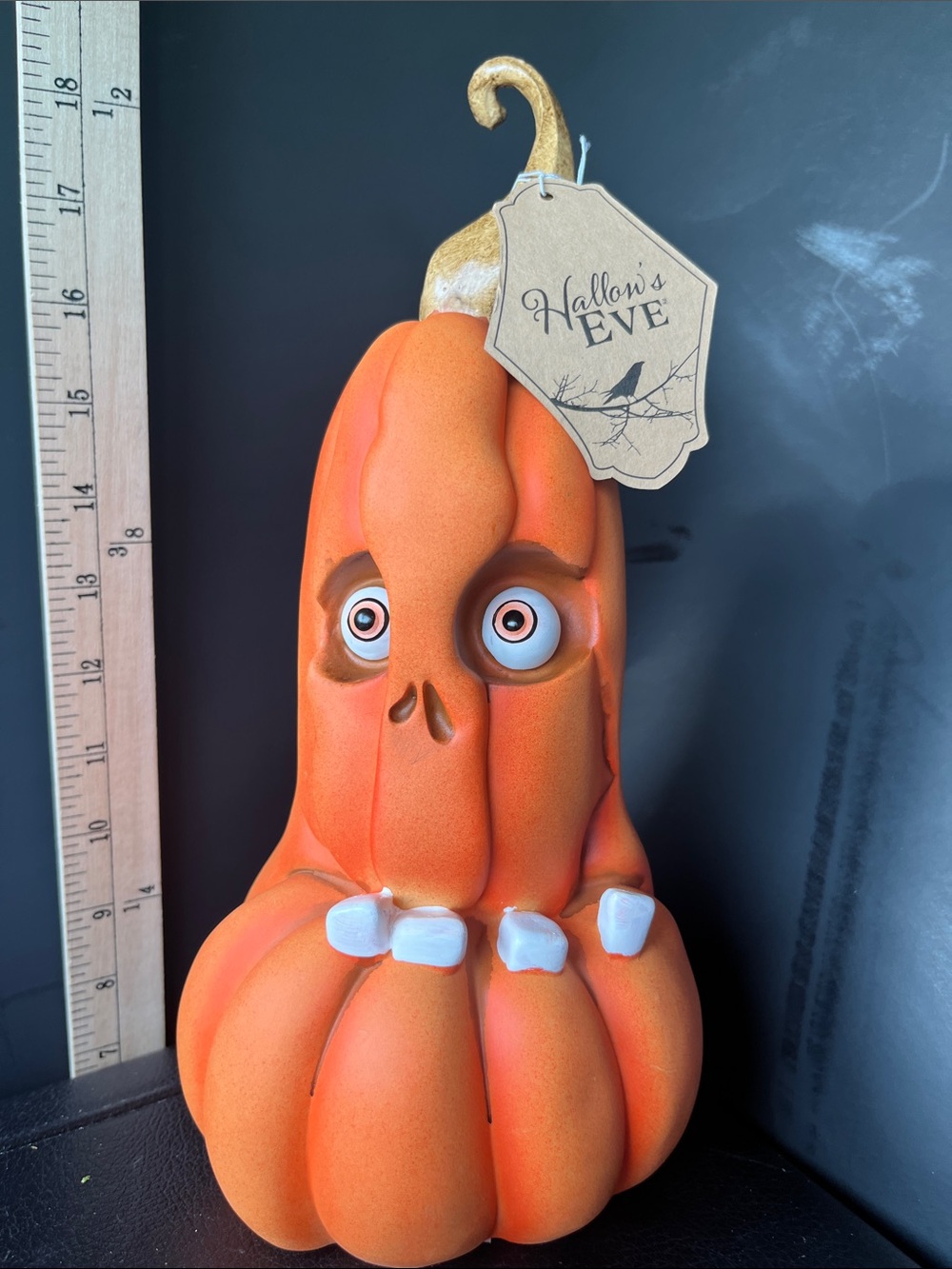 Orange Pumpkin Character Figurine
